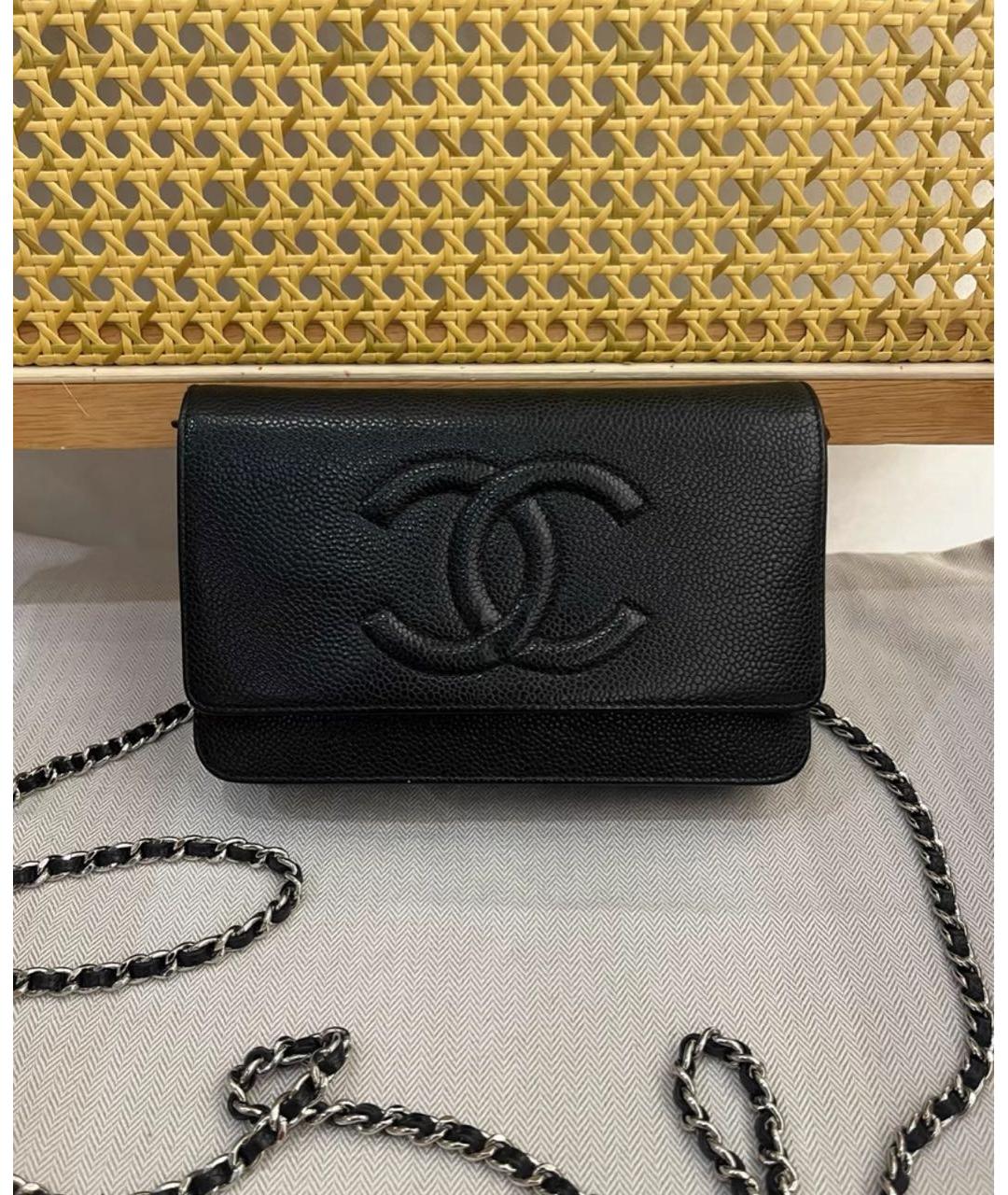 CHANEL Черная кожаная сумка через плечо, фото 2