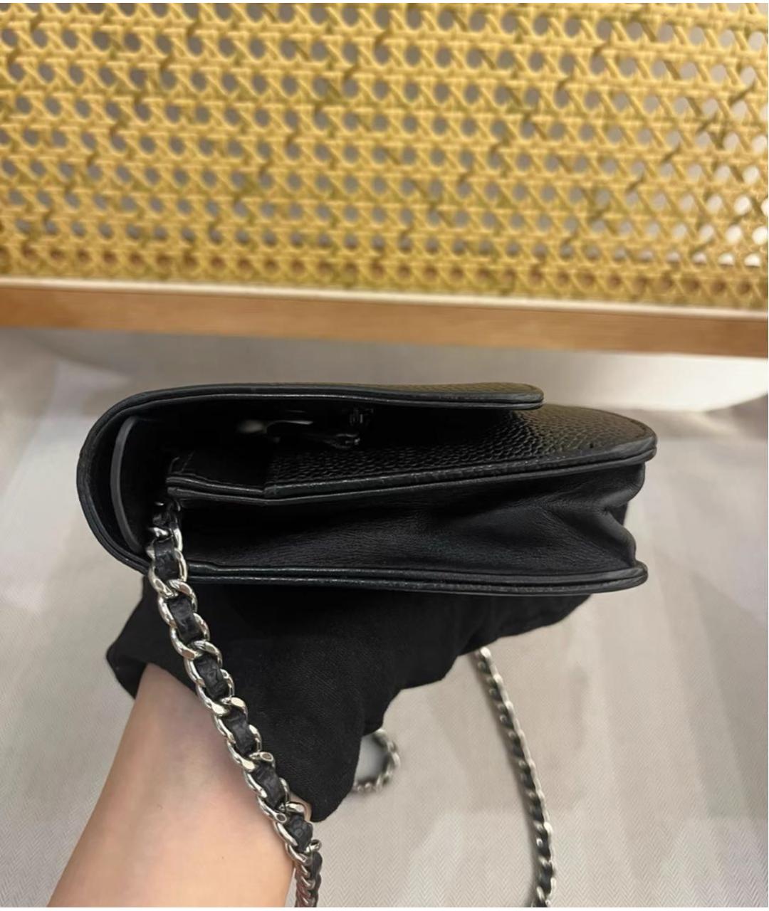 CHANEL Черная кожаная сумка через плечо, фото 4