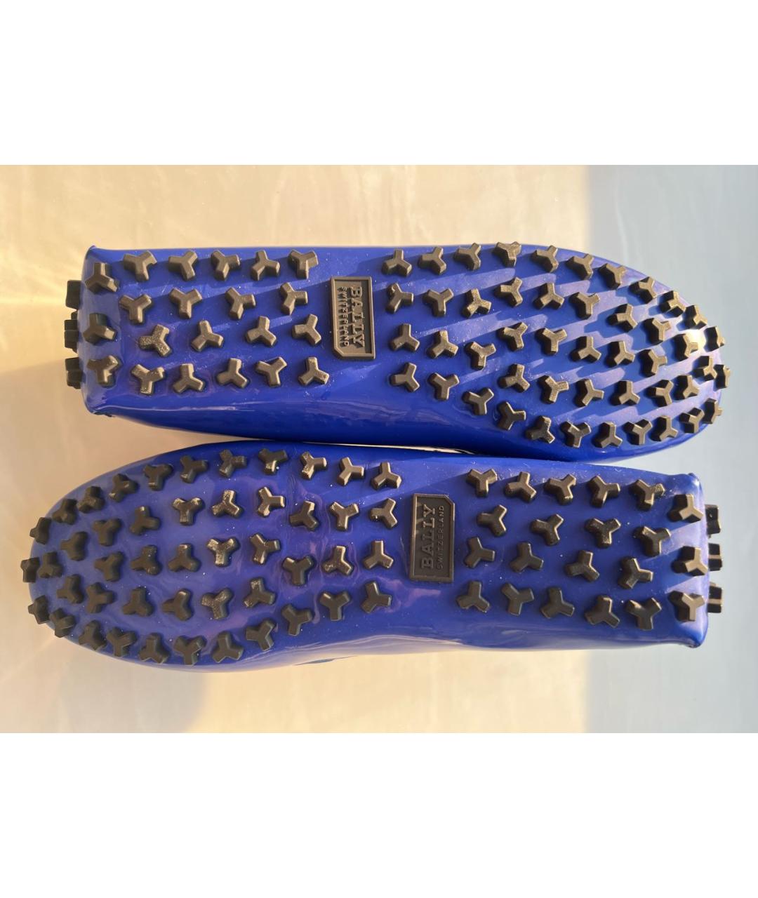BALLY Синие мокасины из лакированной кожи, фото 3