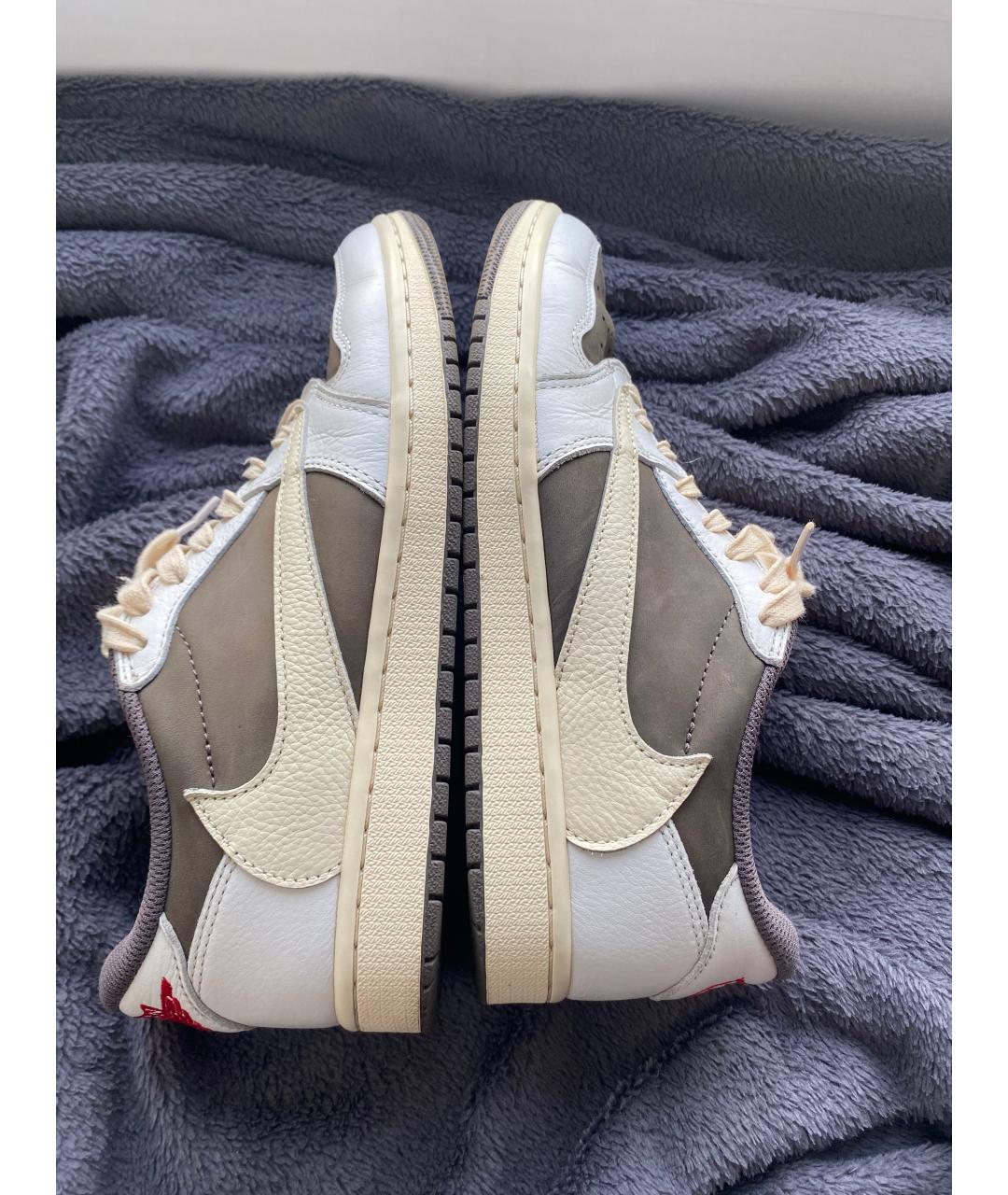 JORDAN Бежевые нубуковые низкие кроссовки / кеды, фото 10