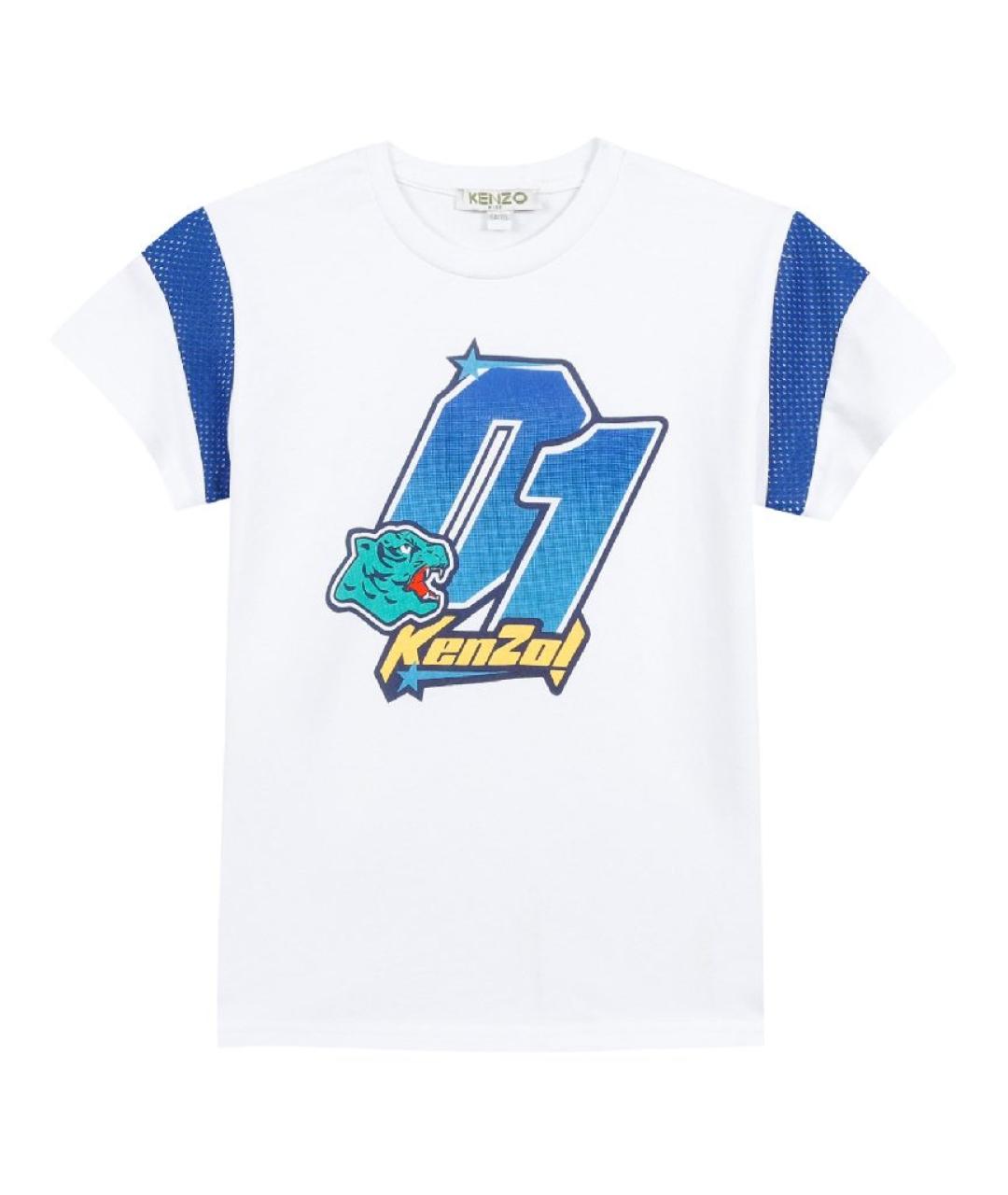 KENZO Белая хлопковая детская футболка, фото 1