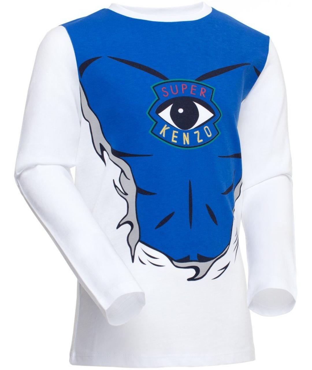 KENZO Белая хлопковая детская футболка, фото 2