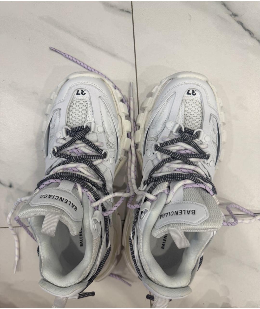 BALENCIAGA Белые кожаные кроссовки, фото 3