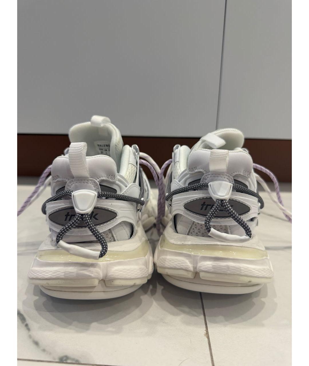 BALENCIAGA Белые кожаные кроссовки, фото 4