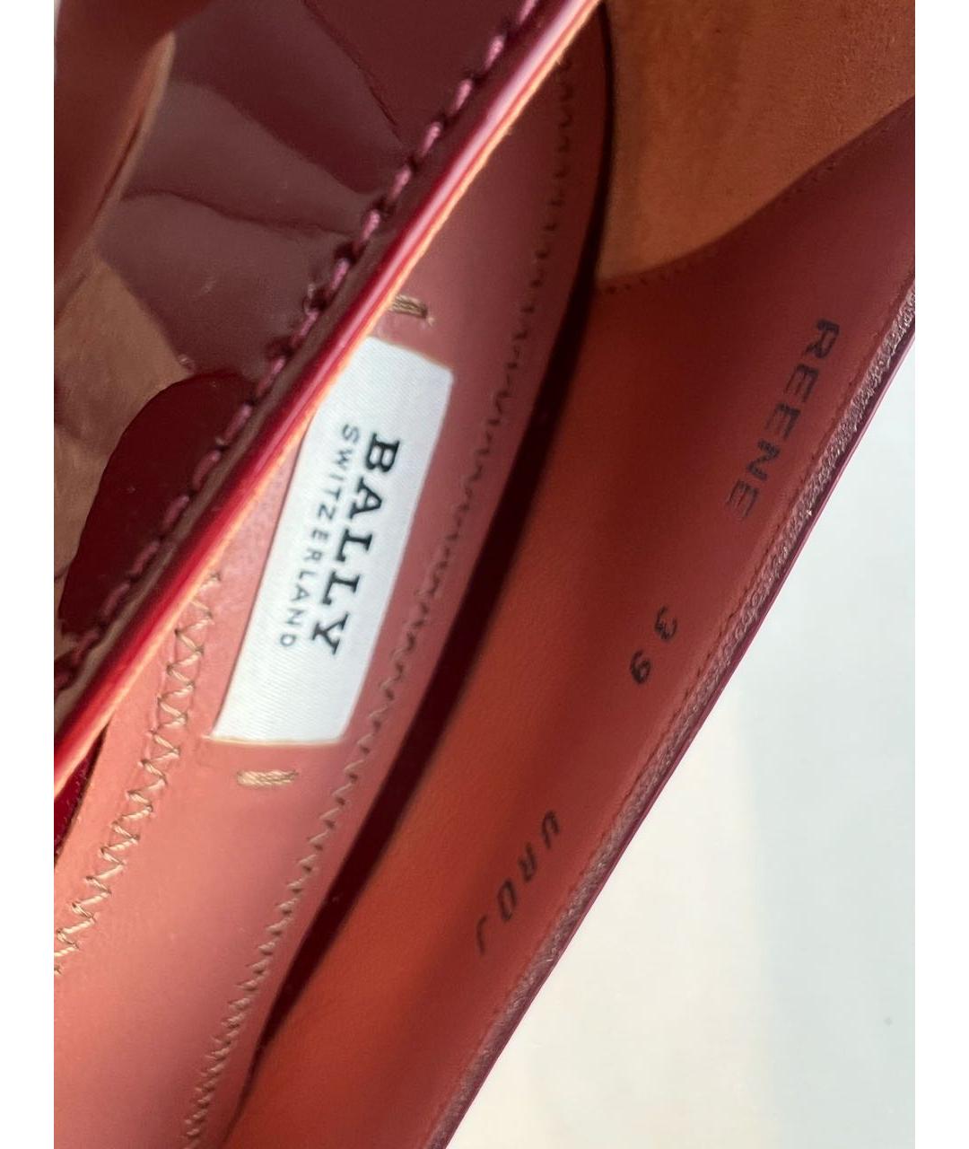BALLY Бордовые туфли из лакированной кожи, фото 6