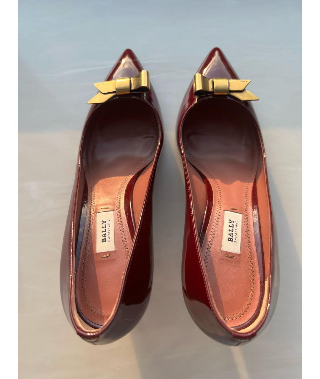 BALLY Бордовые туфли из лакированной кожи, фото 3