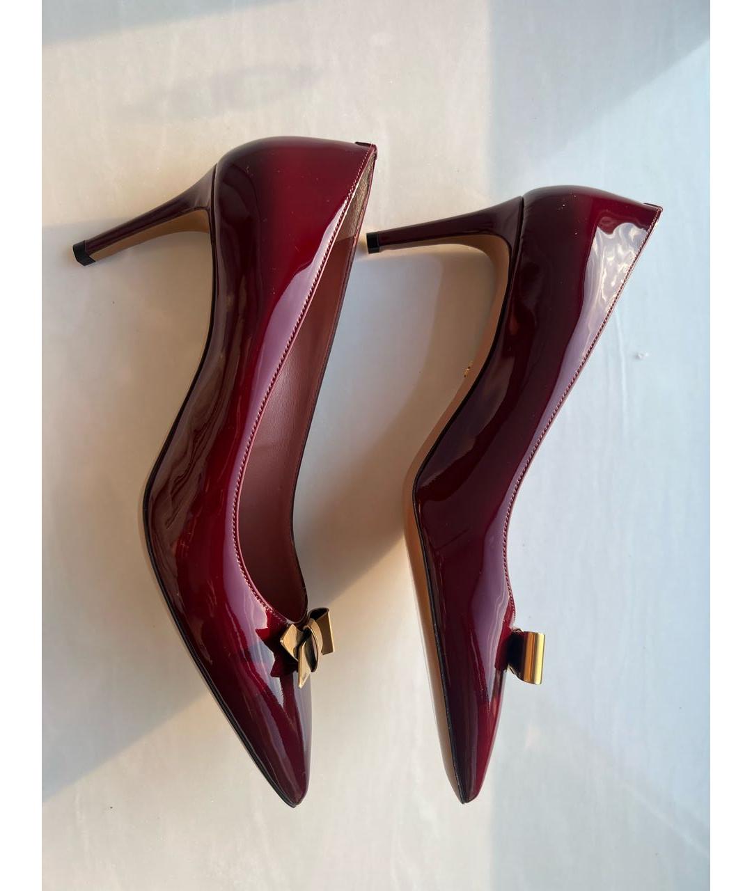 BALLY Бордовые туфли из лакированной кожи, фото 7