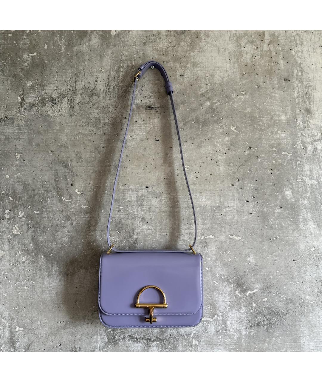 GUCCI Фиолетовая кожаная сумка через плечо, фото 10