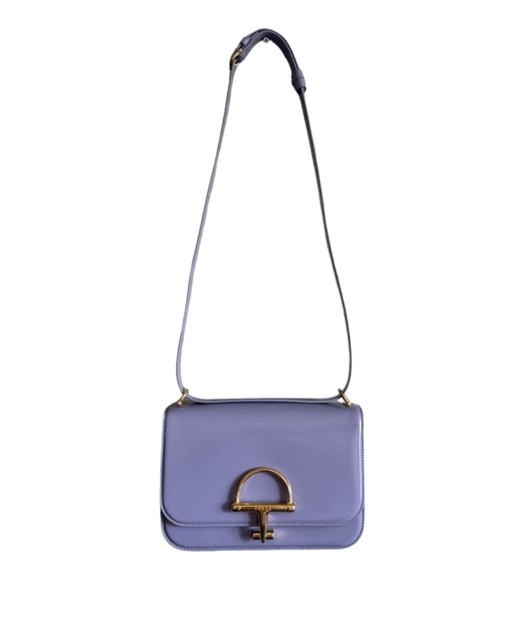 GUCCI Фиолетовая кожаная сумка через плечо, фото 1