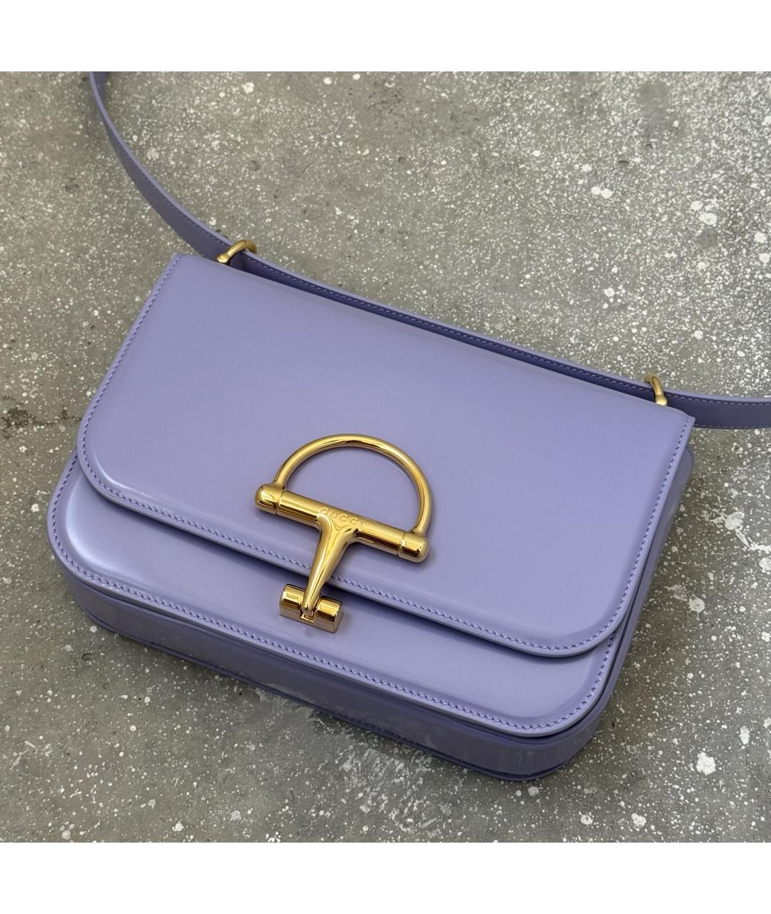 GUCCI Фиолетовая кожаная сумка через плечо, фото 4