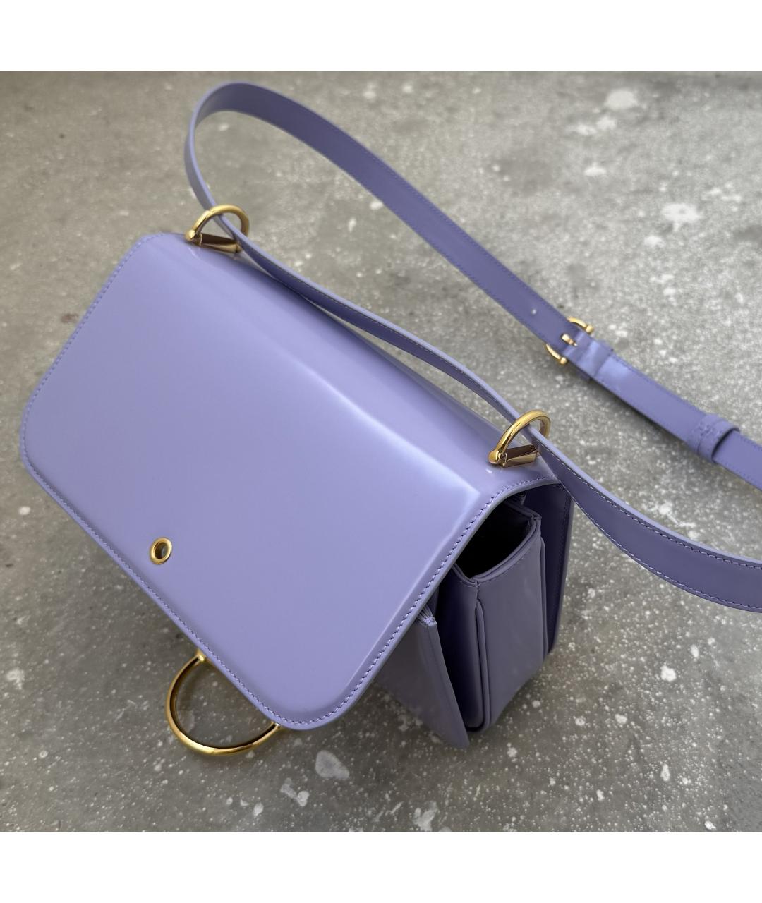GUCCI Фиолетовая кожаная сумка через плечо, фото 9
