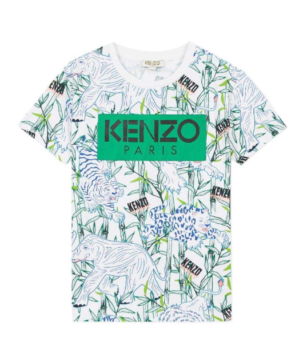 KENZO Белая хлопковая детская футболка, фото 5