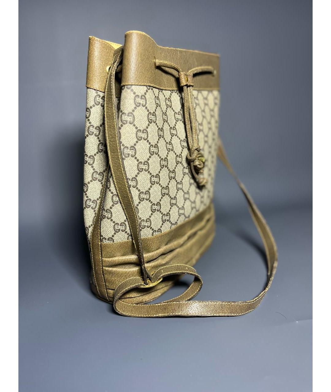 GUCCI Коричневая кожаная сумка тоут, фото 2