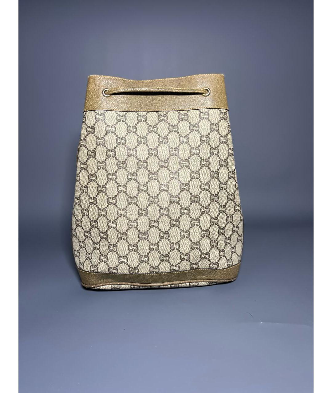 GUCCI Коричневая кожаная сумка тоут, фото 3