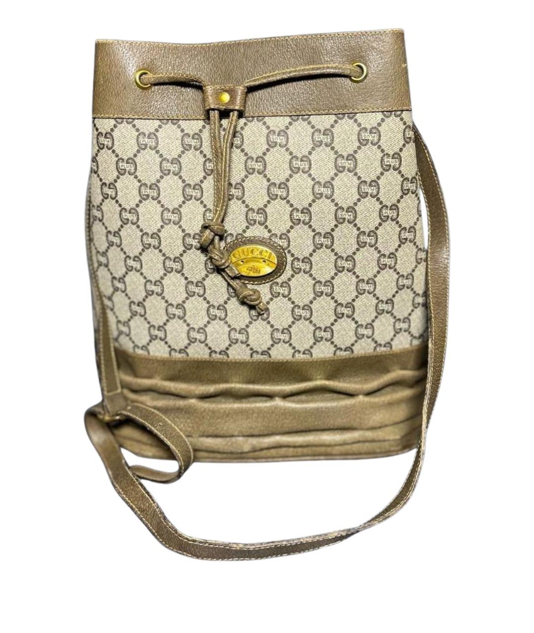 GUCCI Коричневая кожаная сумка тоут, фото 1