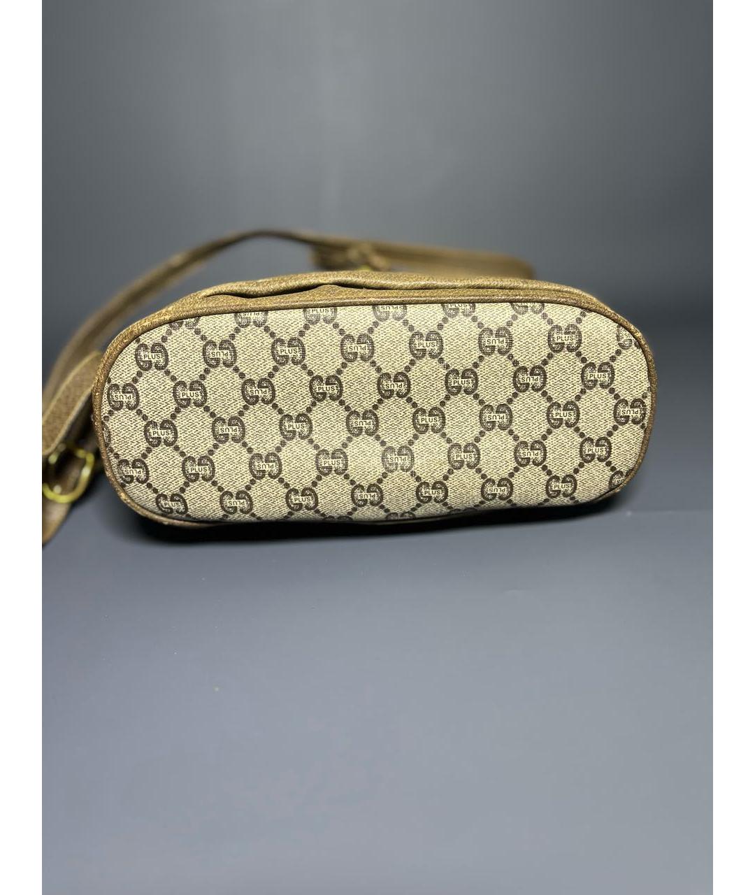 GUCCI Коричневая кожаная сумка тоут, фото 5