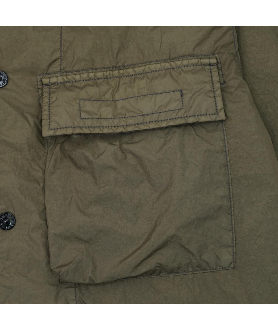 STONE ISLAND Хаки полиамидовая куртка, фото 3