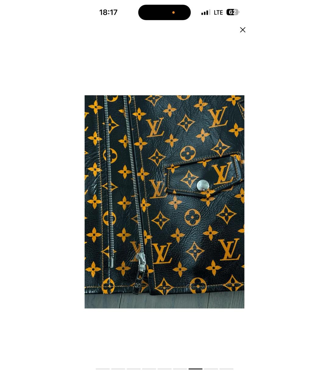LOUIS VUITTON Черная кожаная куртка, фото 4