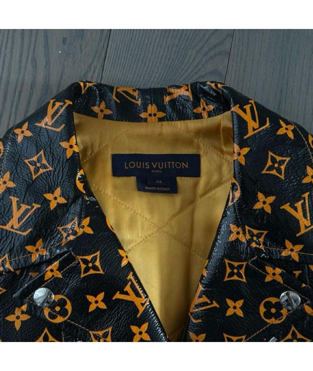 LOUIS VUITTON Черная кожаная куртка, фото 3