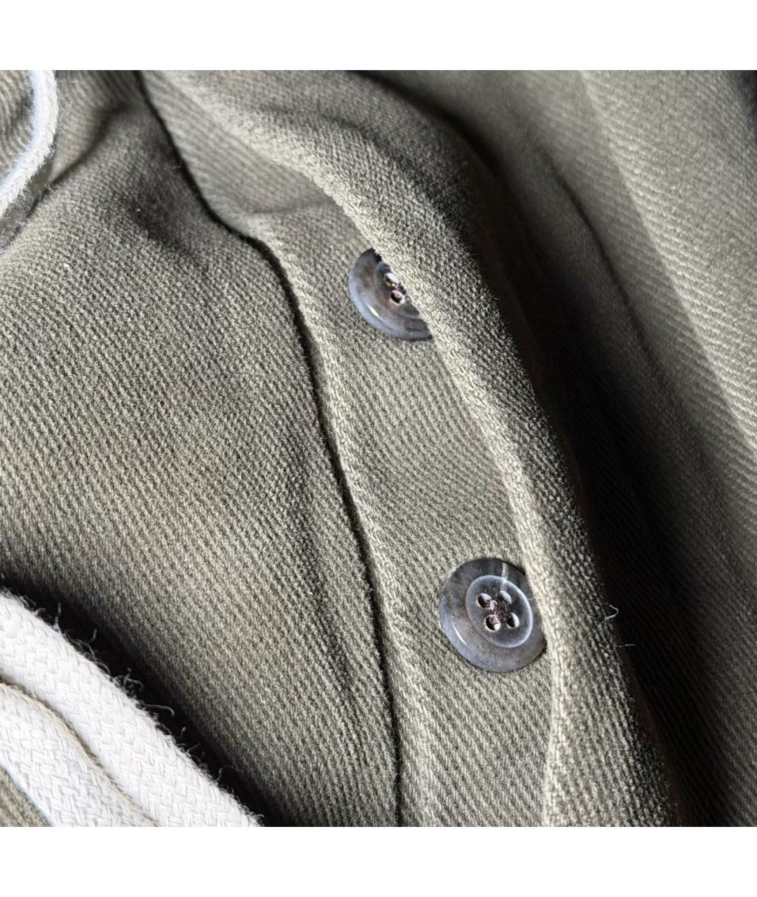 RICK OWENS Хаки хлопковые повседневные брюки, фото 4
