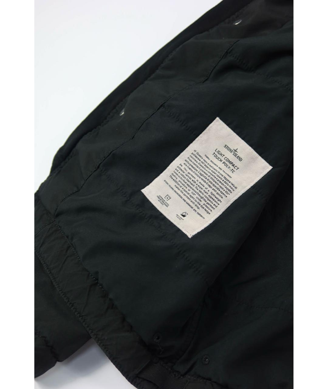 STONE ISLAND Черная полиамидовая куртка, фото 4