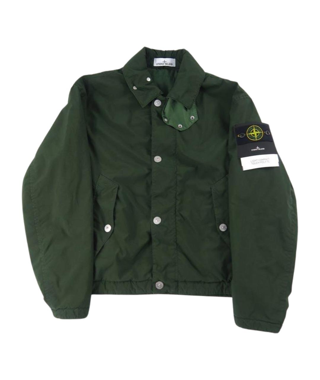 STONE ISLAND Зеленая полиамидовая куртка, фото 1