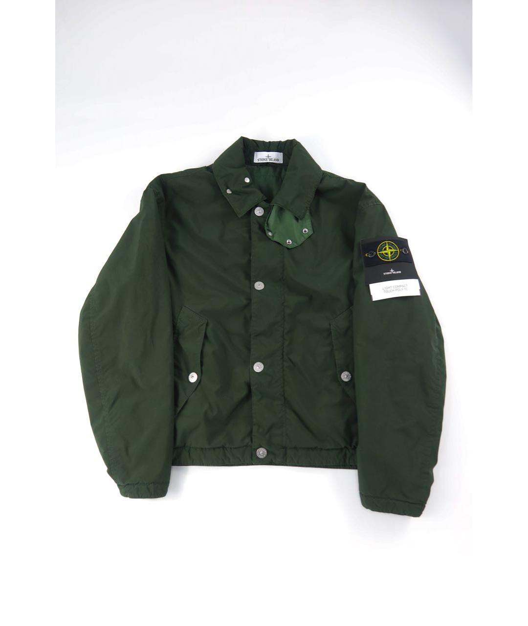 STONE ISLAND Зеленая полиамидовая куртка, фото 7