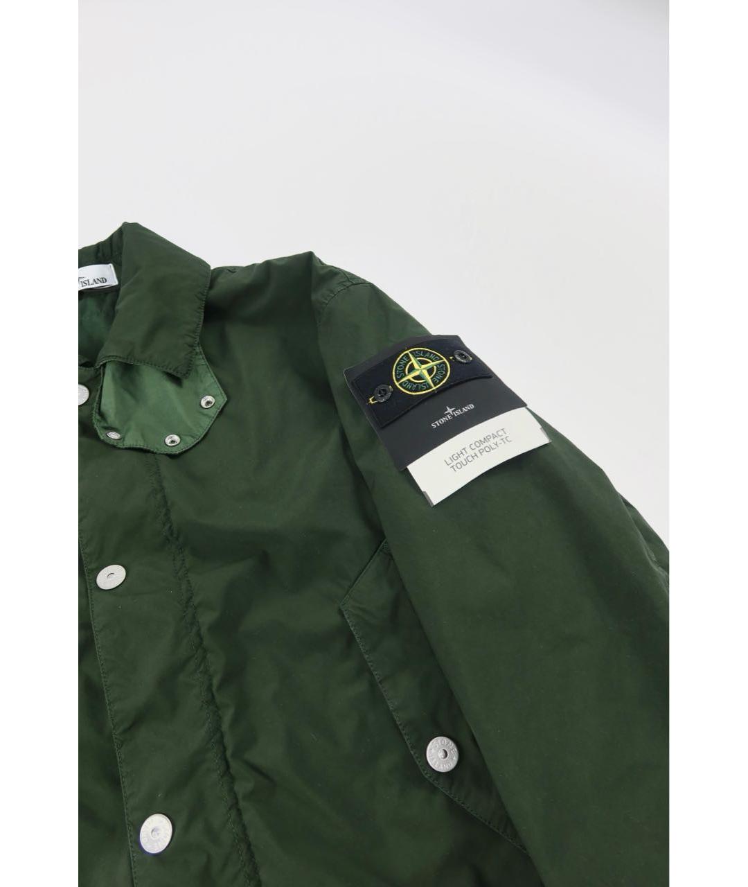 STONE ISLAND Зеленая полиамидовая куртка, фото 4