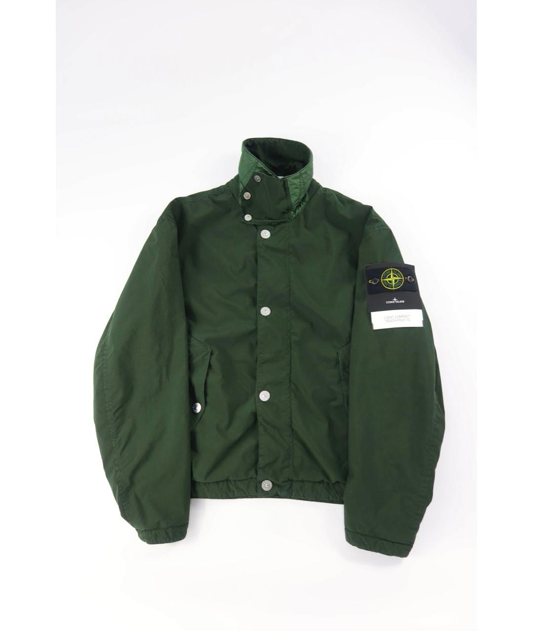 STONE ISLAND Зеленая полиамидовая куртка, фото 5