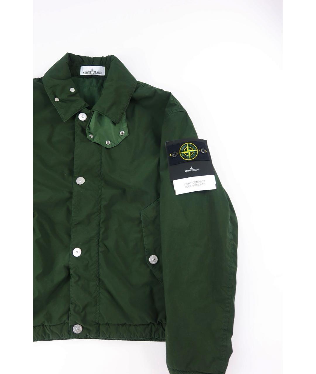 STONE ISLAND Зеленая полиамидовая куртка, фото 2