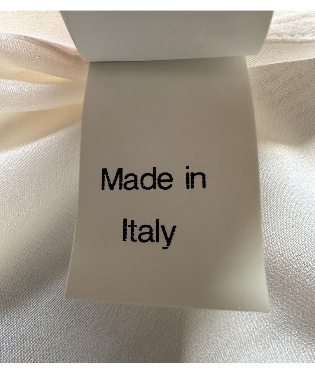 BOUTIQUE MOSCHINO Белая шелковая блузы, фото 4