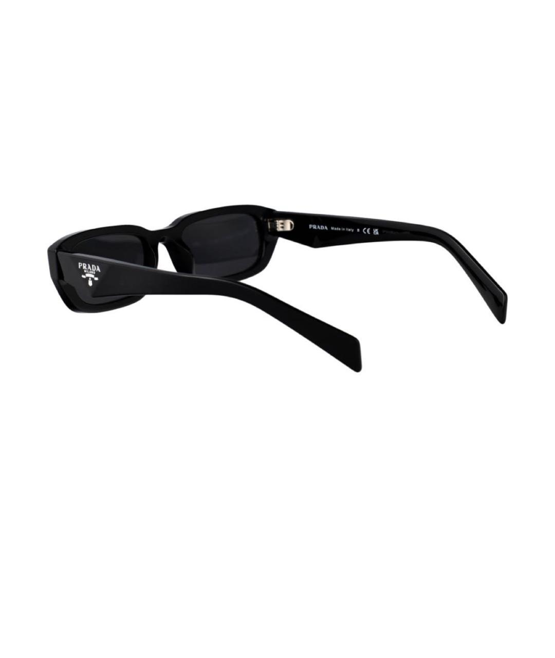 PRADA Черные пластиковые солнцезащитные очки, фото 4
