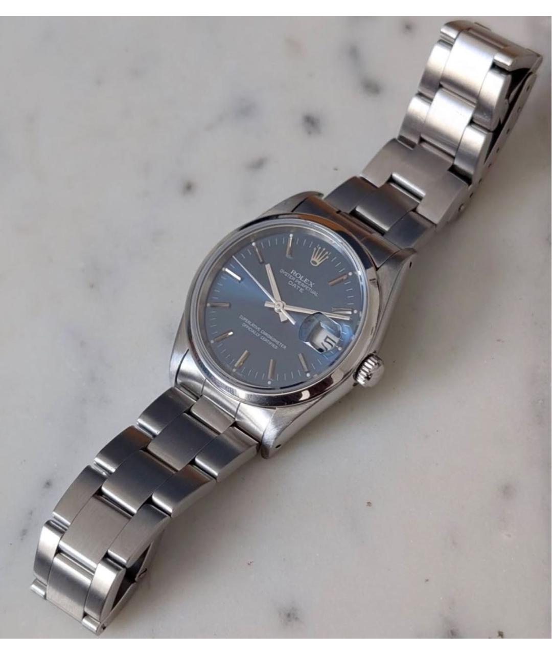 ROLEX Темно-синие металлические часы, фото 3