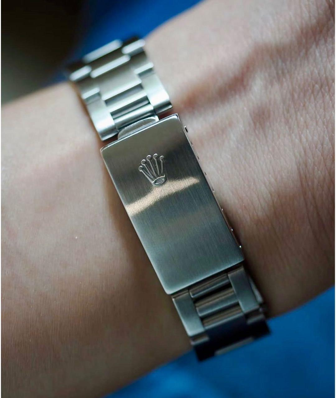 ROLEX Темно-синие металлические часы, фото 6