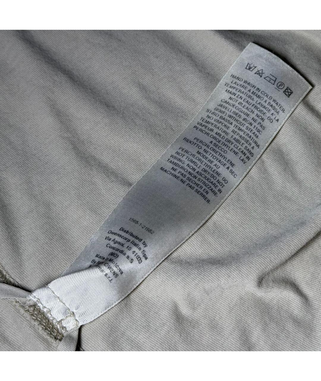 RICK OWENS Бежевая хлопковая футболка, фото 7