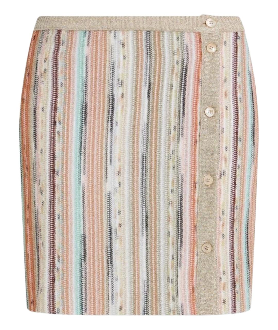 MISSONI Бежевая вискозная юбка мини, фото 1