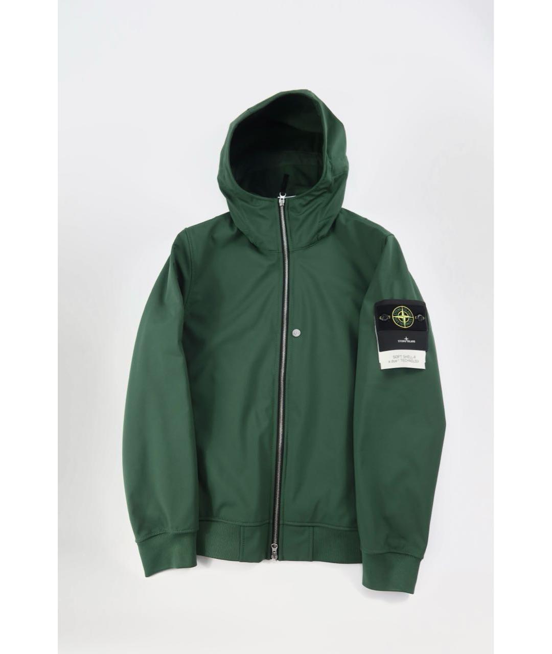 STONE ISLAND Зеленая полиамидовая куртка, фото 7