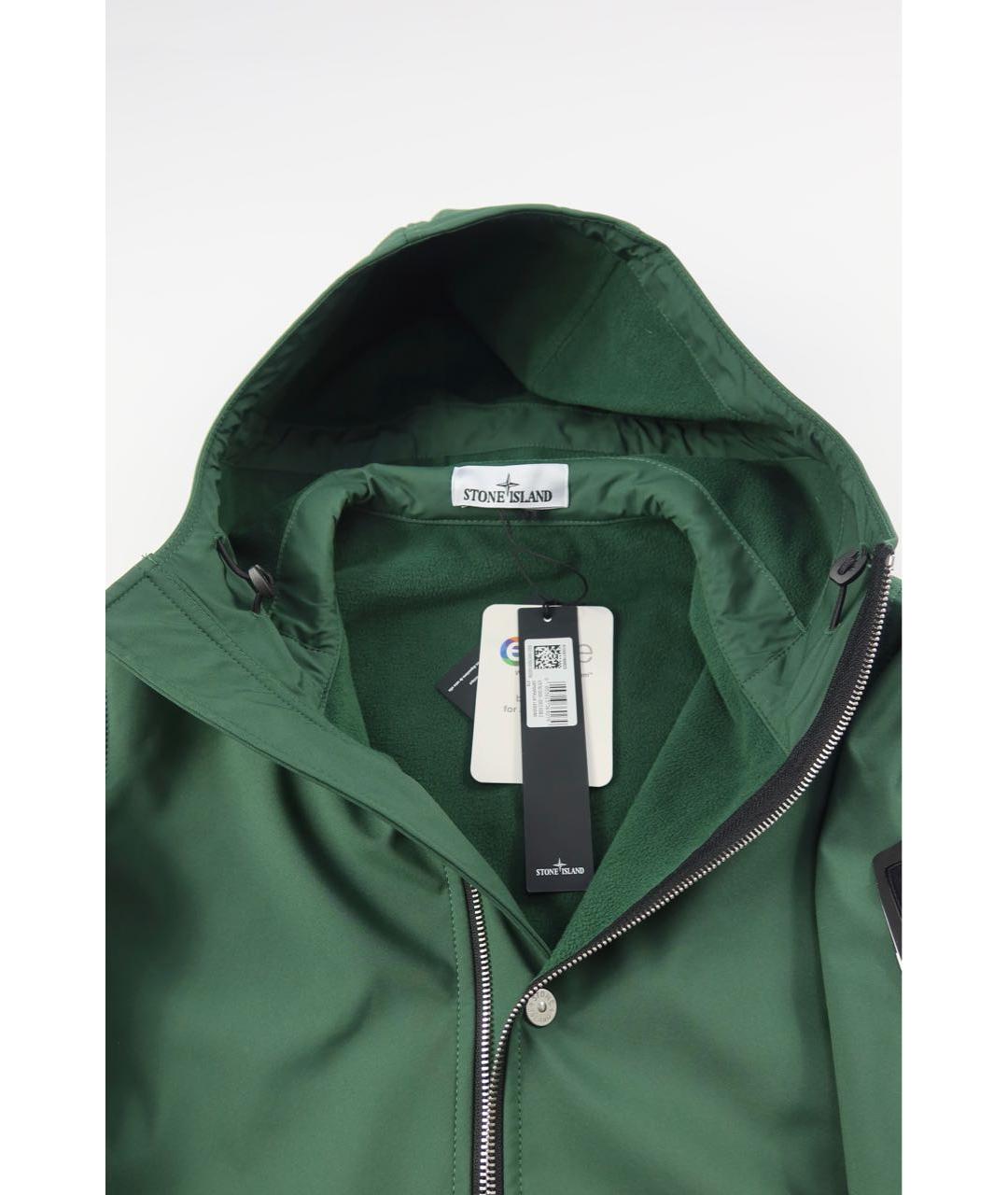 STONE ISLAND Зеленая полиамидовая куртка, фото 5