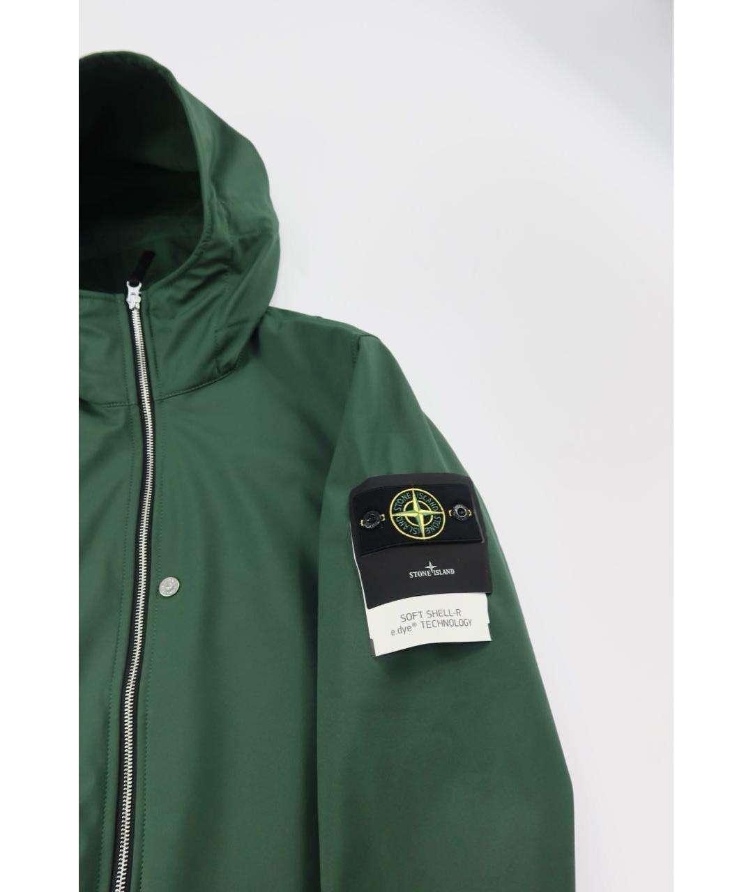 STONE ISLAND Зеленая полиамидовая куртка, фото 2