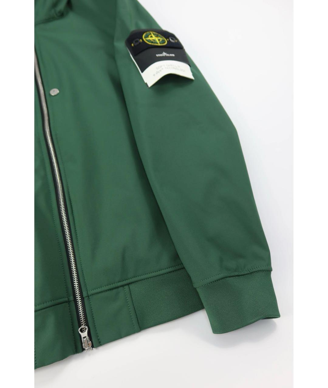 STONE ISLAND Зеленая полиамидовая куртка, фото 3
