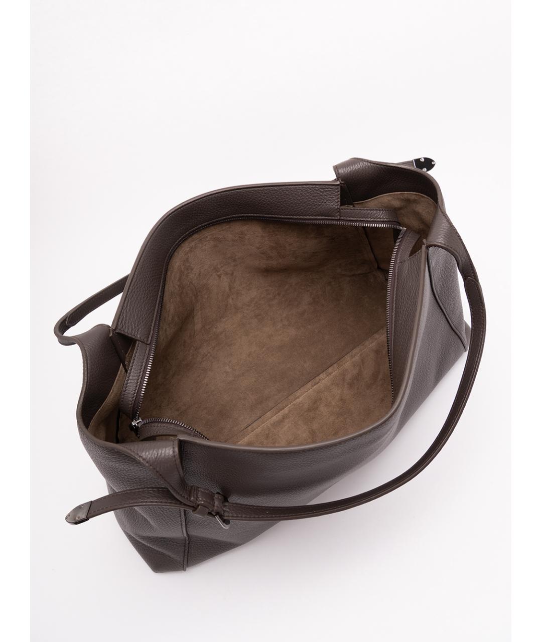 BRUNELLO CUCINELLI Коричневая кожаная сумка тоут, фото 6