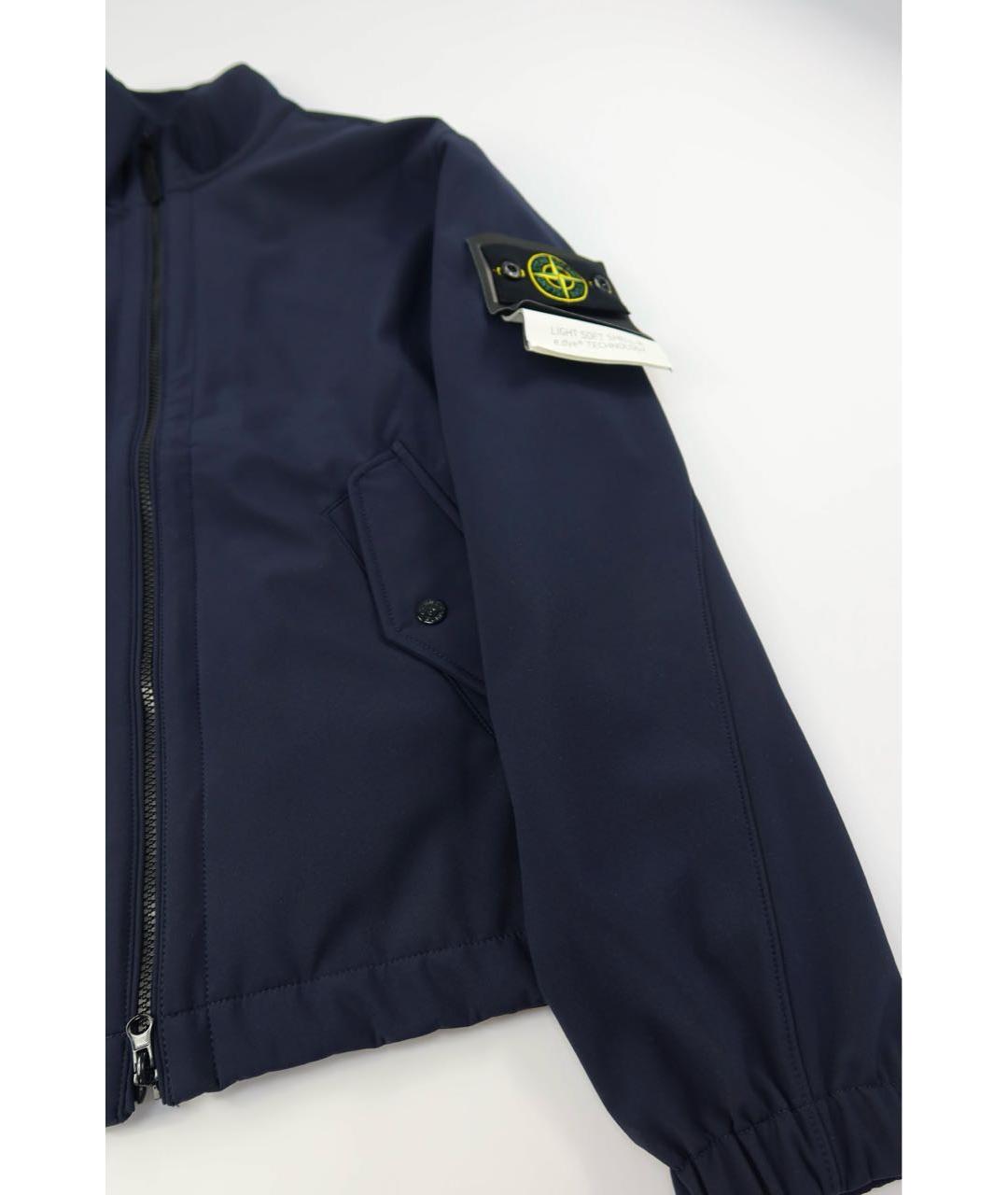 STONE ISLAND Темно-синяя полиамидовая куртка, фото 3