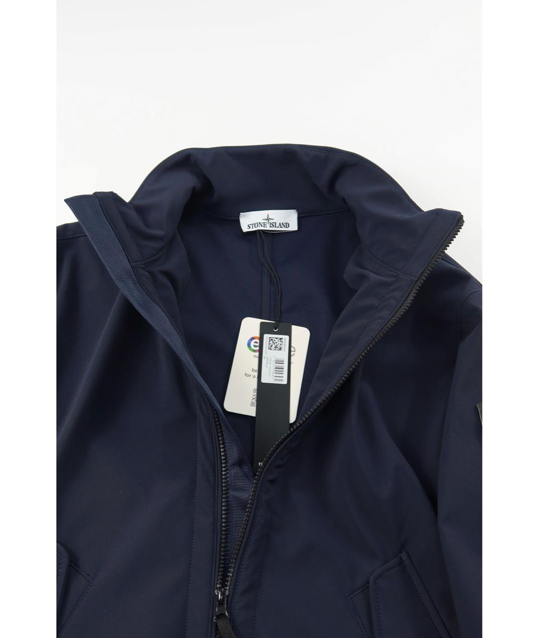 STONE ISLAND Темно-синяя полиамидовая куртка, фото 5