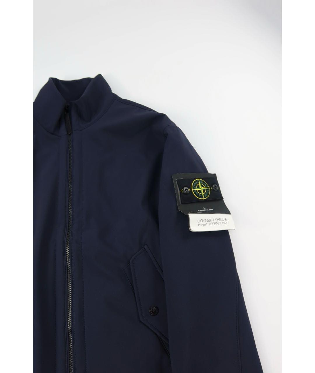 STONE ISLAND Темно-синяя полиамидовая куртка, фото 2