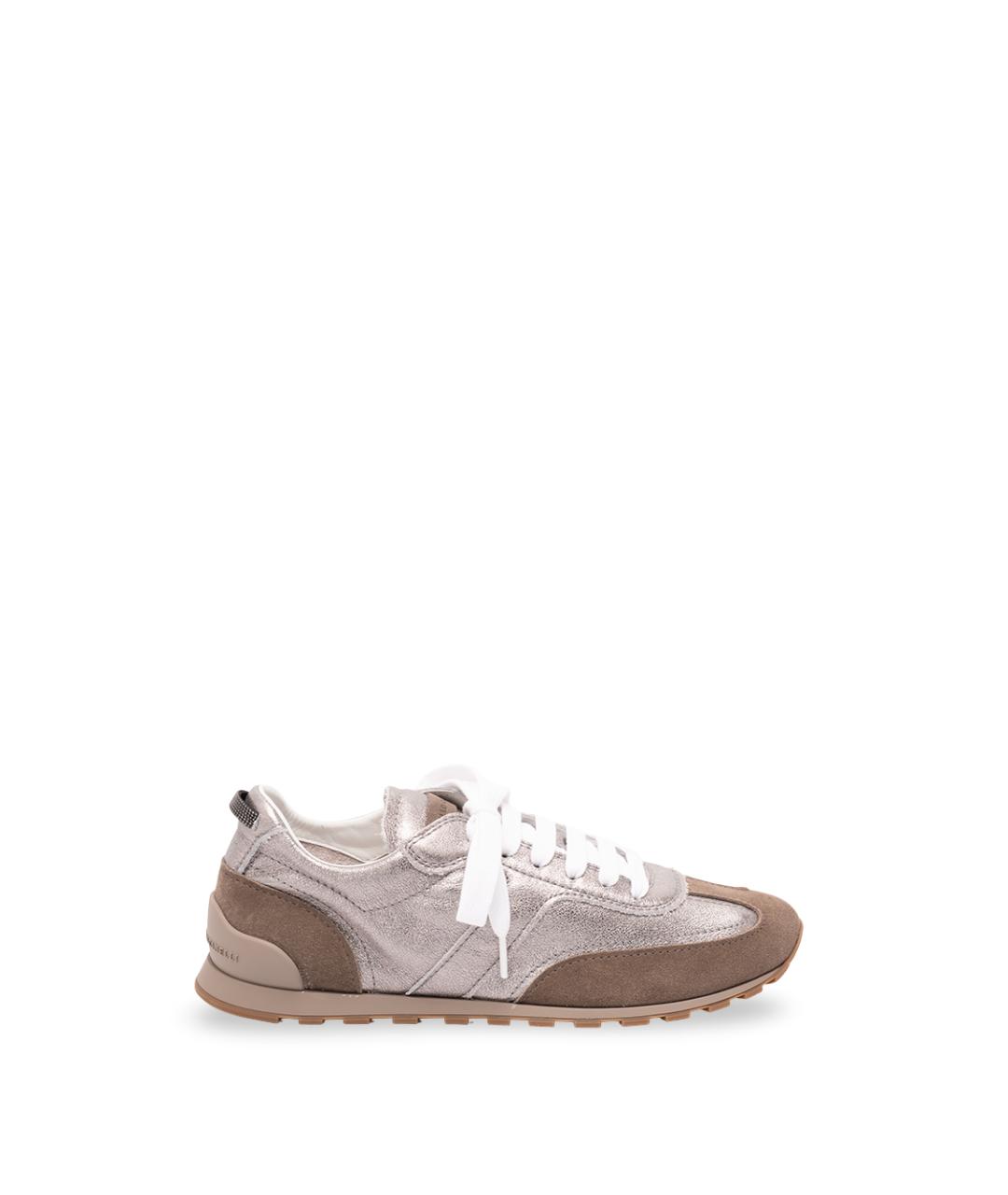 BRUNELLO CUCINELLI Розовые кожаные кроссовки, фото 1