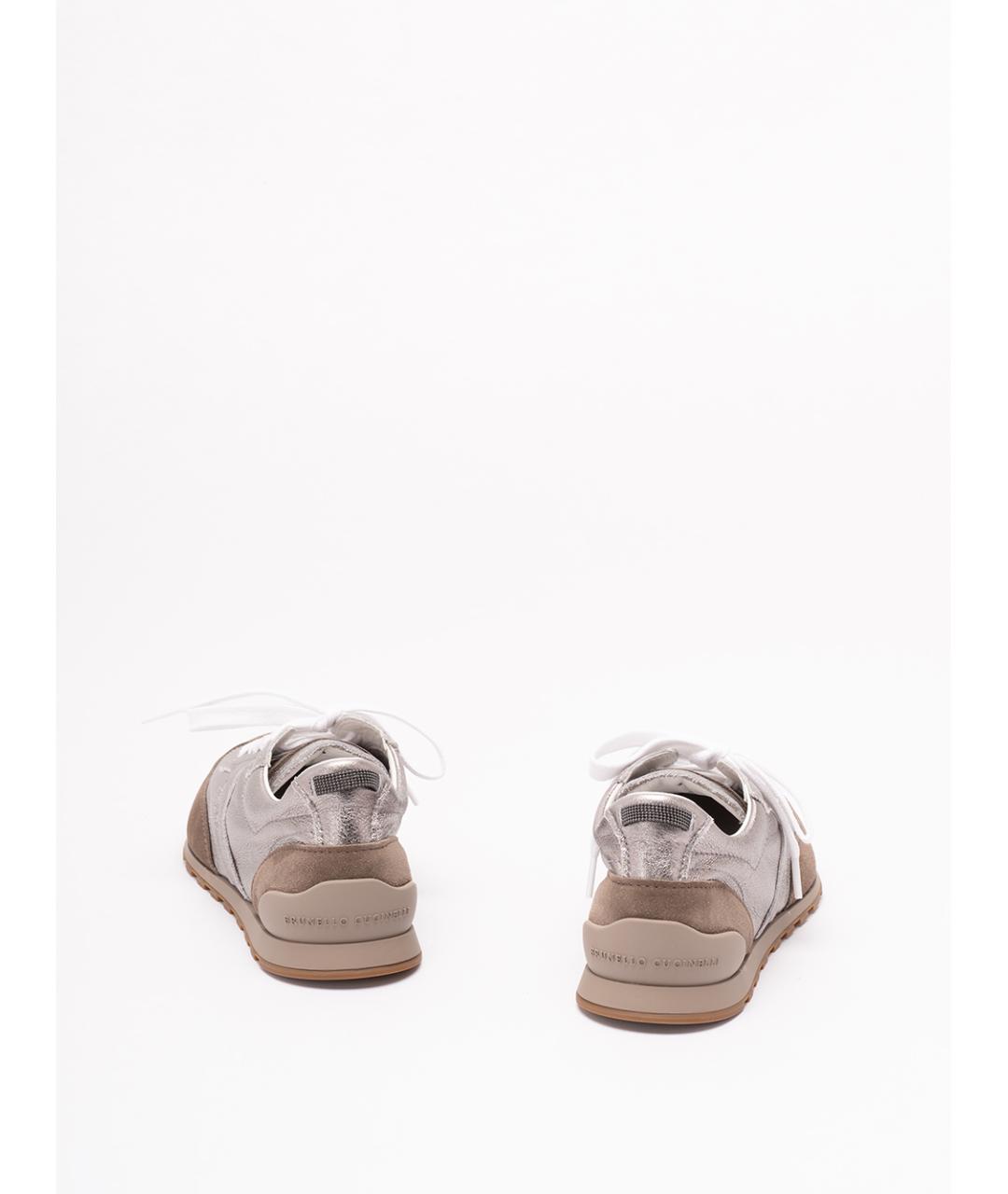 BRUNELLO CUCINELLI Розовые кожаные кроссовки, фото 3