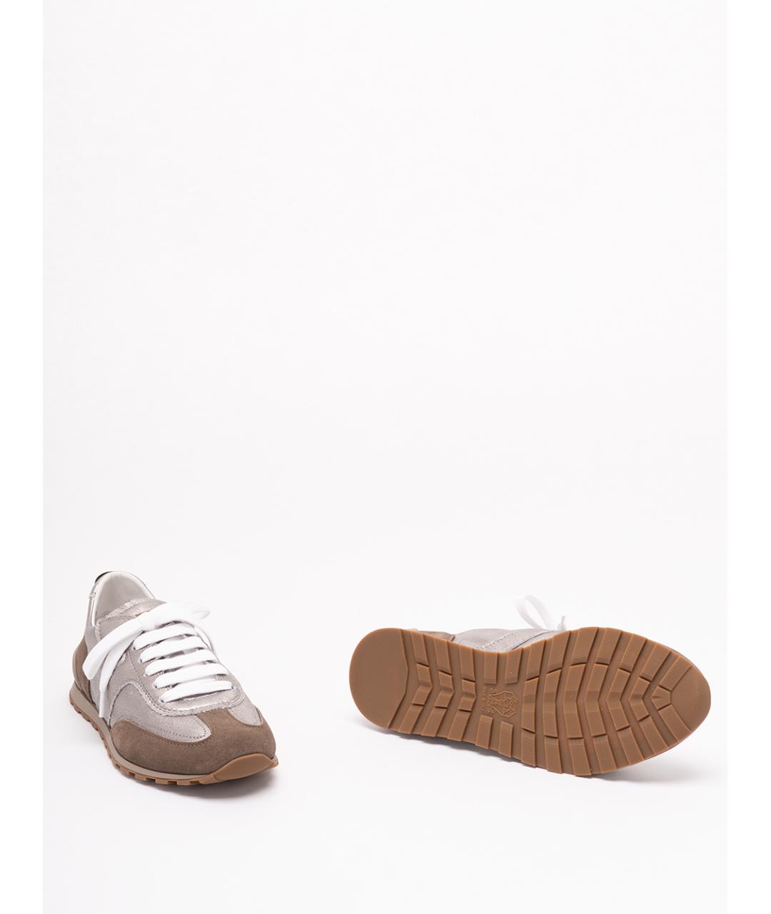 BRUNELLO CUCINELLI Розовые кожаные кроссовки, фото 4