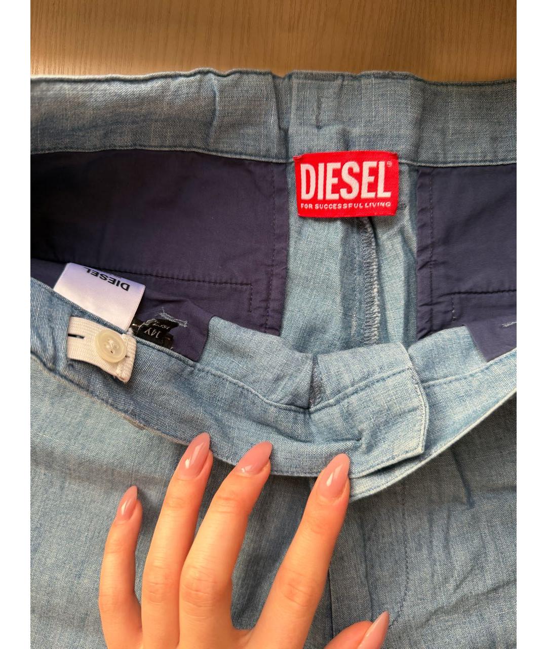 DIESEL Голубые хлопковые детские шорты, фото 3