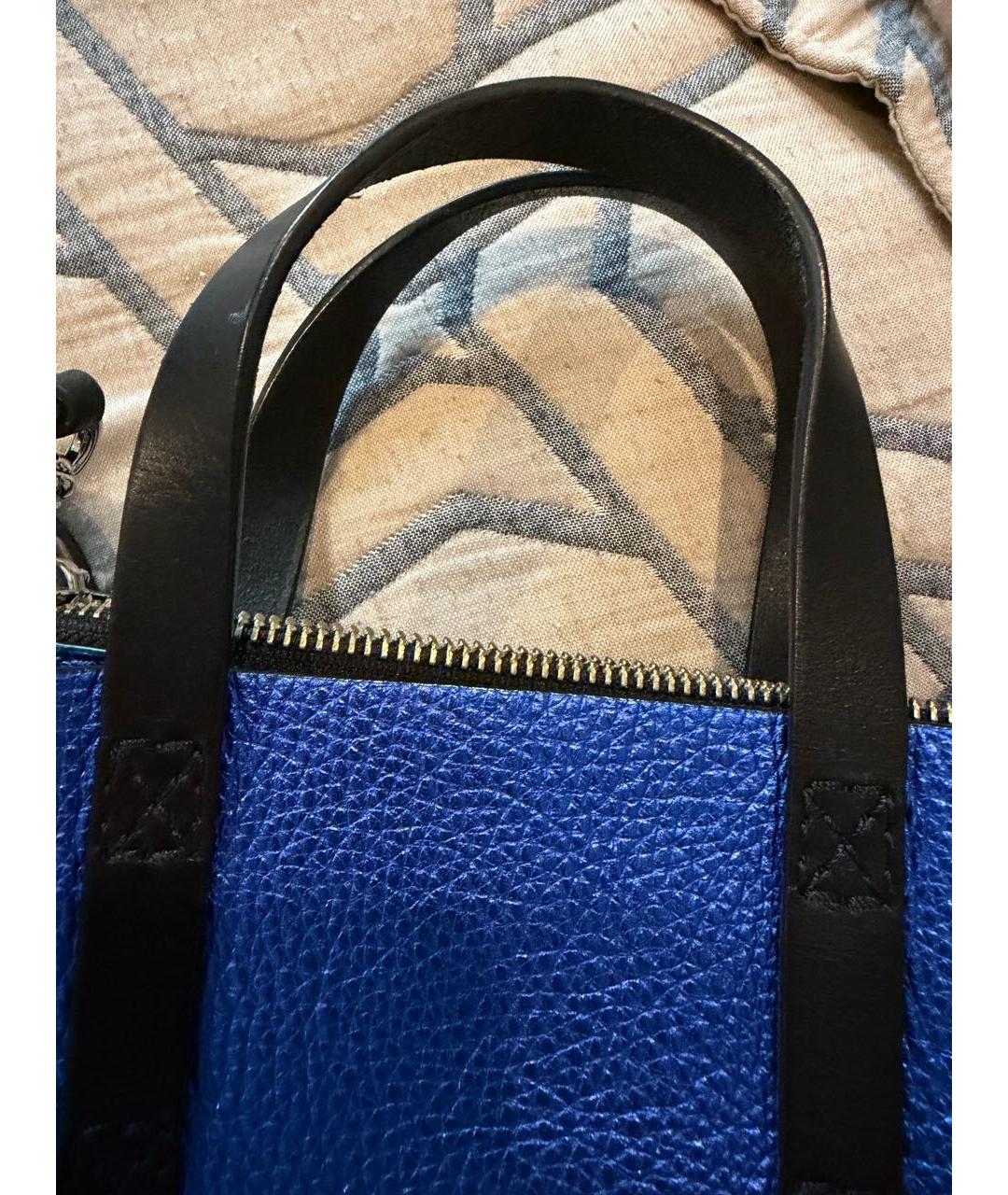 MARC BY MARC JACOBS Синяя кожаная сумка через плечо, фото 5