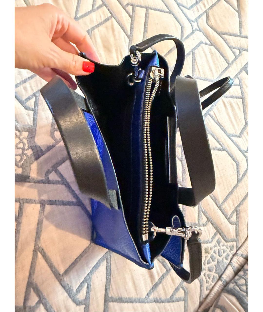 MARC BY MARC JACOBS Синяя кожаная сумка через плечо, фото 3
